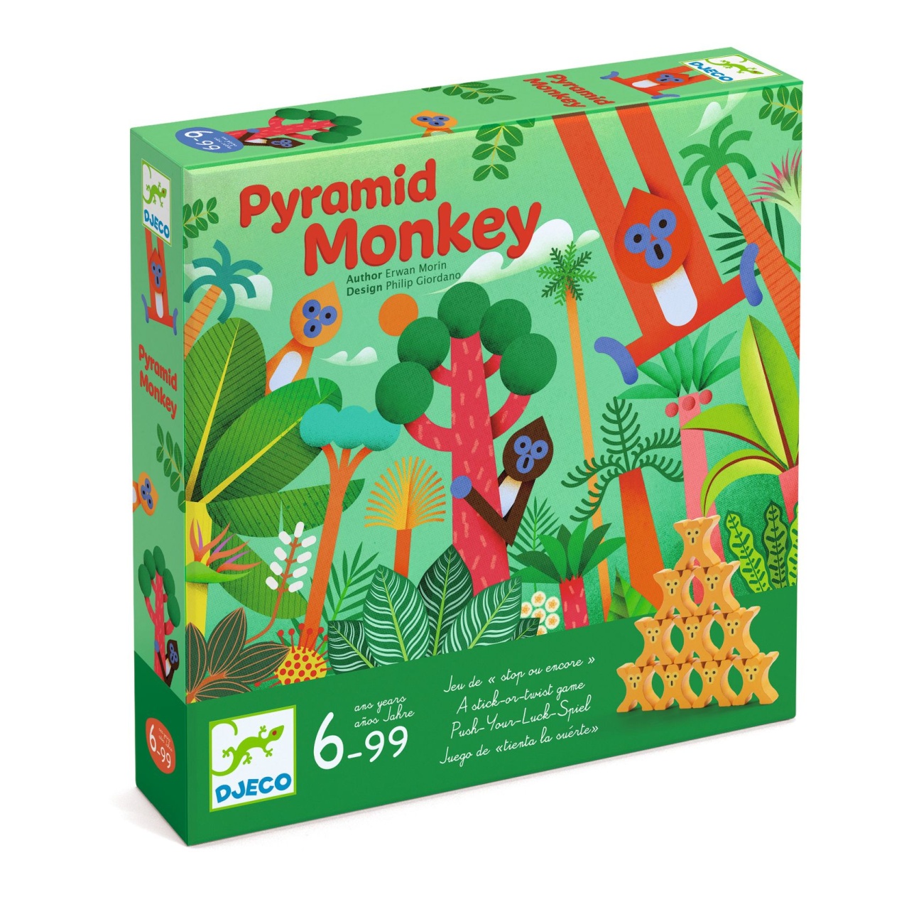 Reducere 20% - Joc de societate Pyramid Monkey, Djeco