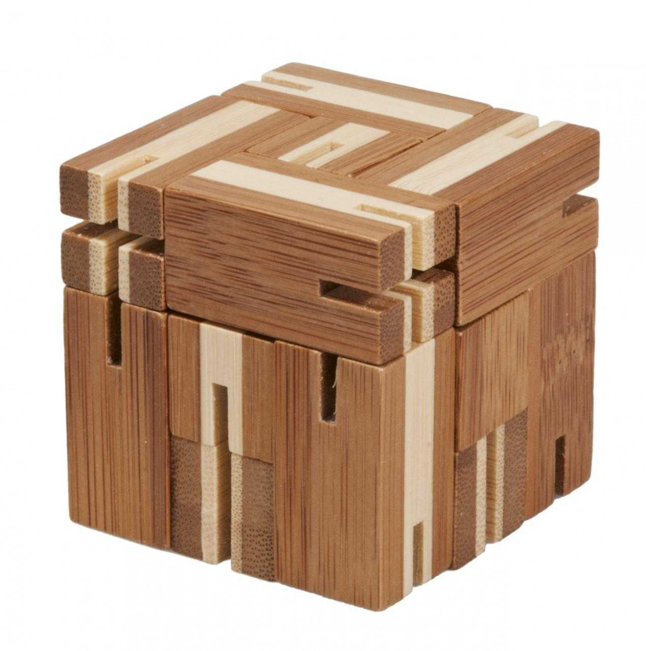 Joc logic puzzle 3D din bambus Flexi-cub [1]