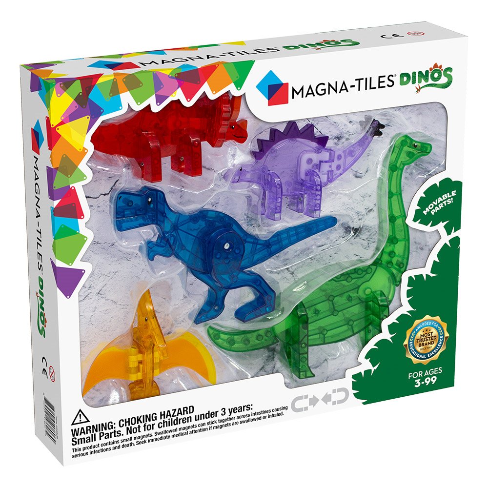 Magna Tiles Dinos, set 5 figurine magnetice [7]