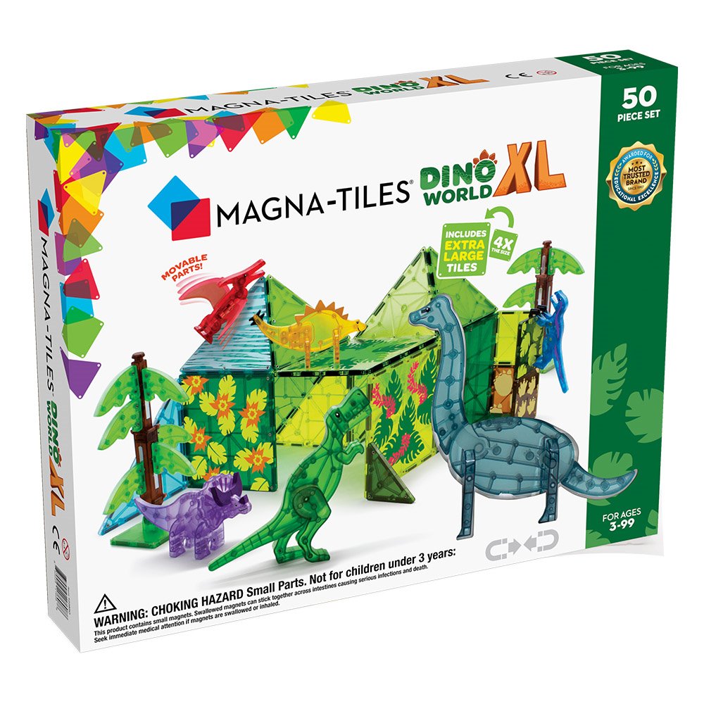 Magna-Tiles Dino World XL, set magnetic 50 de piese [7]