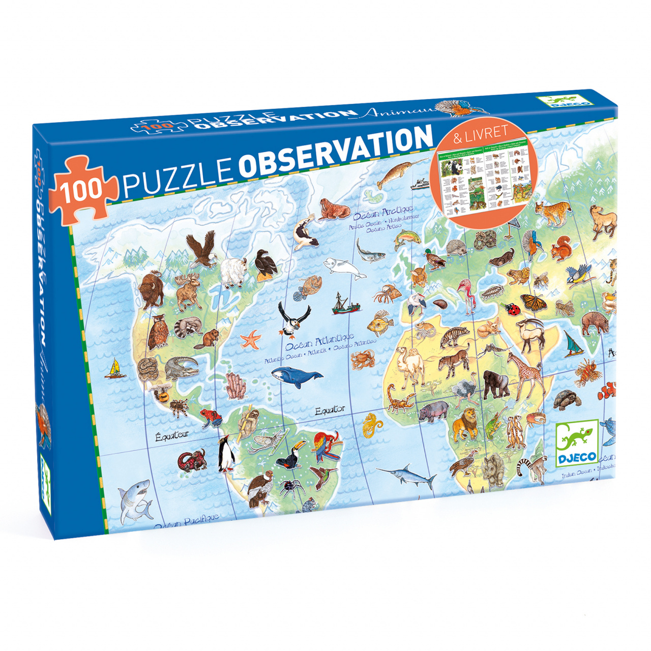 Jucarii 3-5 ani - Puzzle observatie Djeco Animalele lumii
