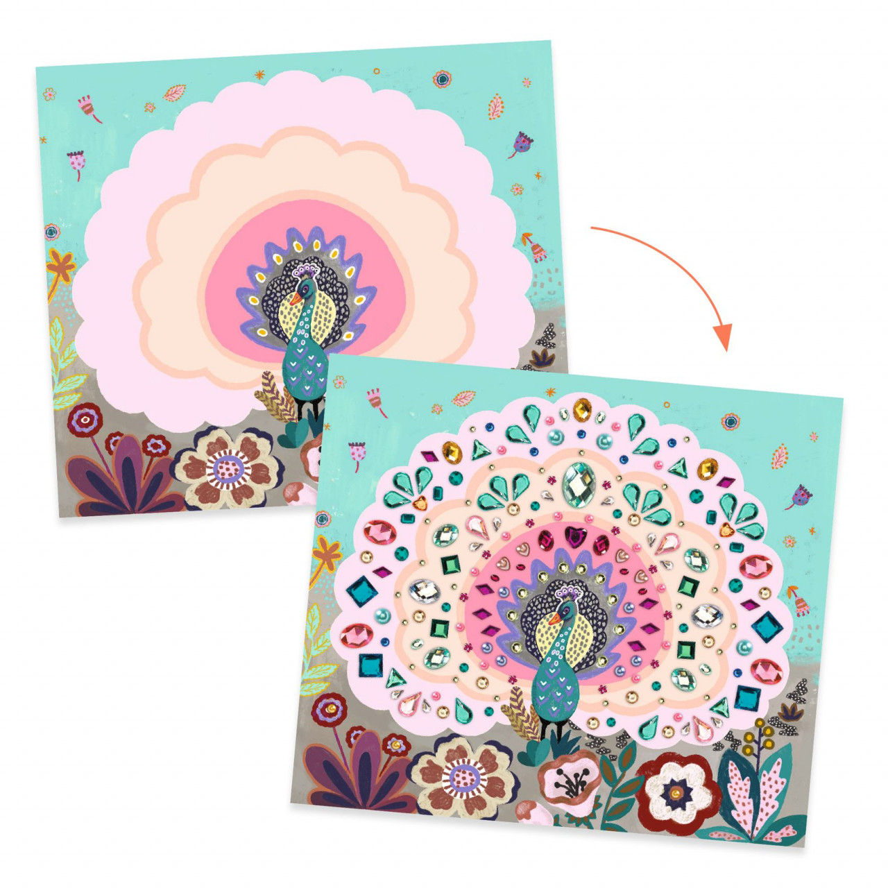 Set creativ cu strasuri Frumusete salbatica, Djeco [4]