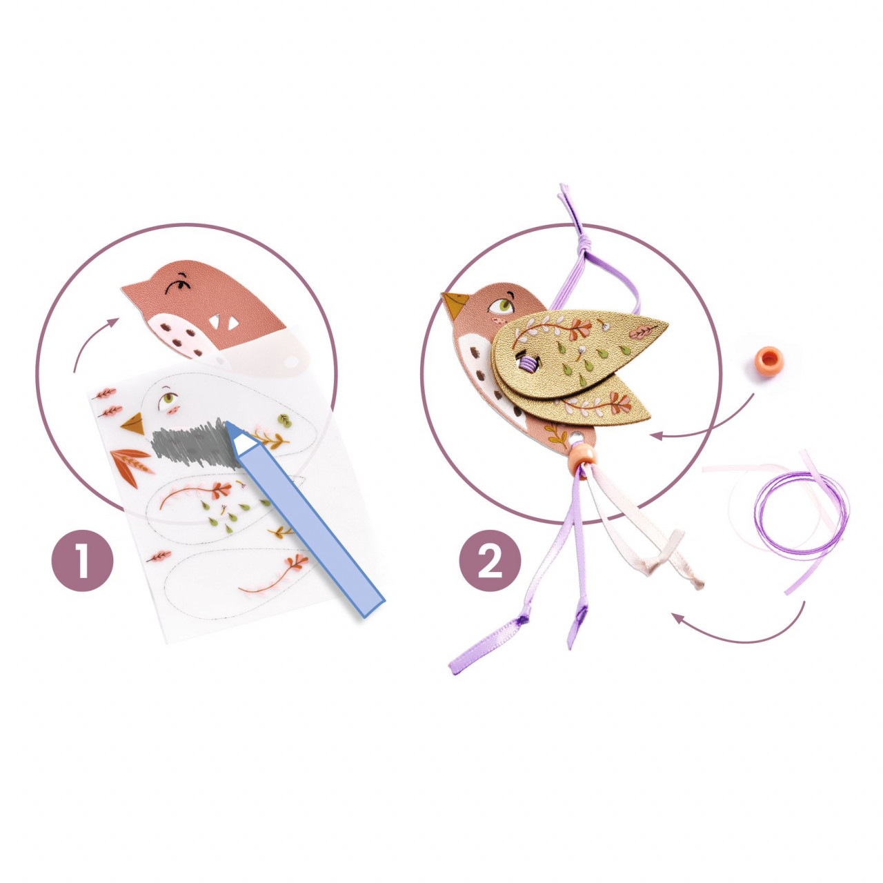 Set DIY bijuterii Miss Rosefinch, Djeco [3]