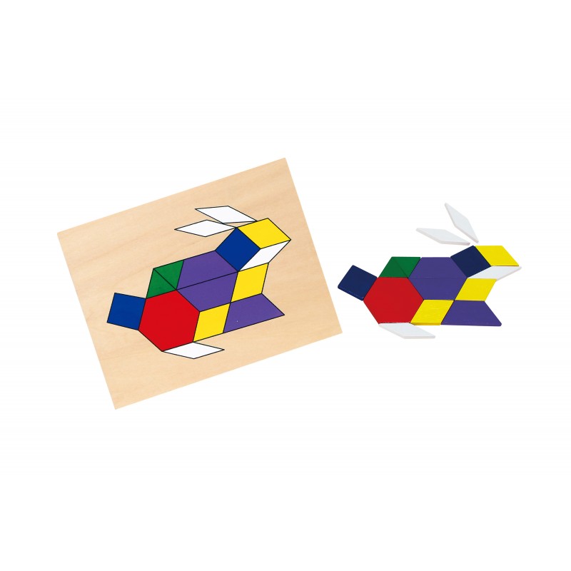 Set mozaic Tangram din lemn cu modele, Viga [2]