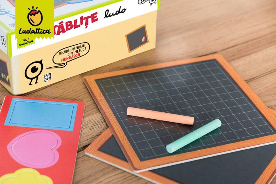Joc Montessori Tablitele Ludo, exersare a manualitatii, Ludattica, 2-3 ani + [4]