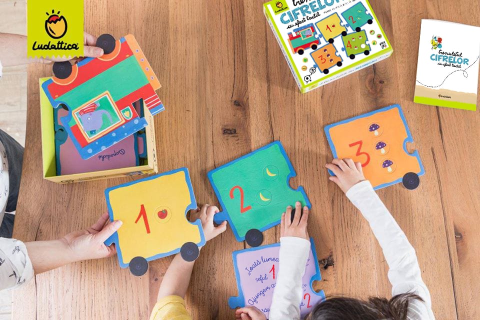 Joc Montessori Trenulețul Cifrelor Cu Efect Tactil, Ludattica, +3 ani [5]