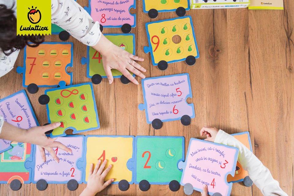 Joc Montessori Trenulețul Cifrelor Cu Efect Tactil, Ludattica, +3 ani [2]