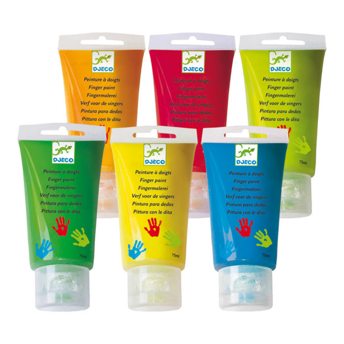 6 culori de pictat cu mana Djeco [3]