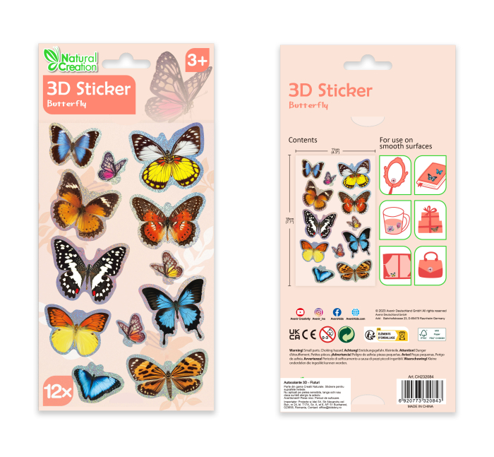 Abtibilduri 3D - Fluturi, colectia Creatii Naturale [7]