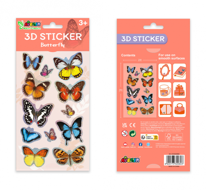 Abtibilduri 3D - Fluturi, colectia Creatii Naturale [2]