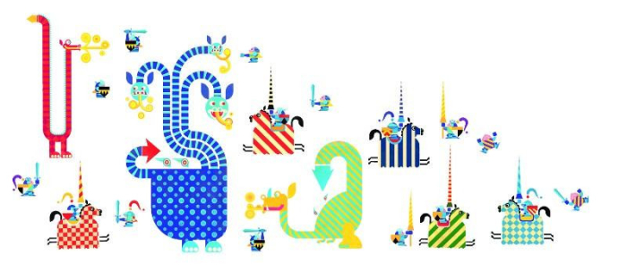 Abtibilduri de perete Djeco, Dragoni [2]