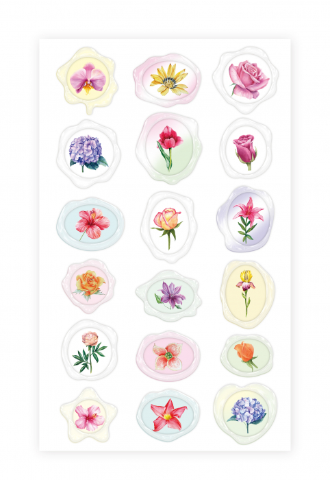 Abtibilduri imitatie sigiliu - Flori, colectia Creatii Naturale [2]