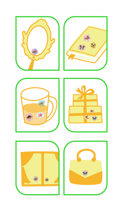 Abtibilduri imitatie sigiliu - Flori, colectia Creatii Naturale [4]