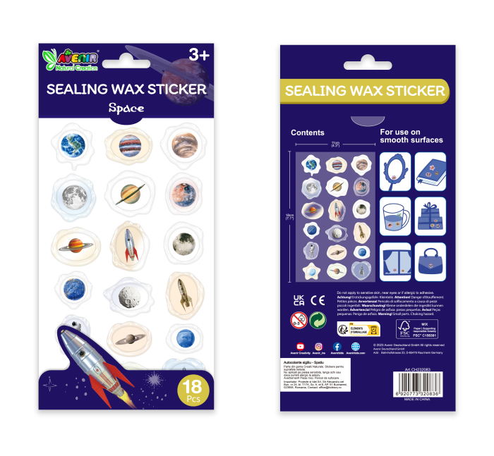 Abtibilduri imitatie sigiliu - Spatiu, colectia Creatii Naturale [5]