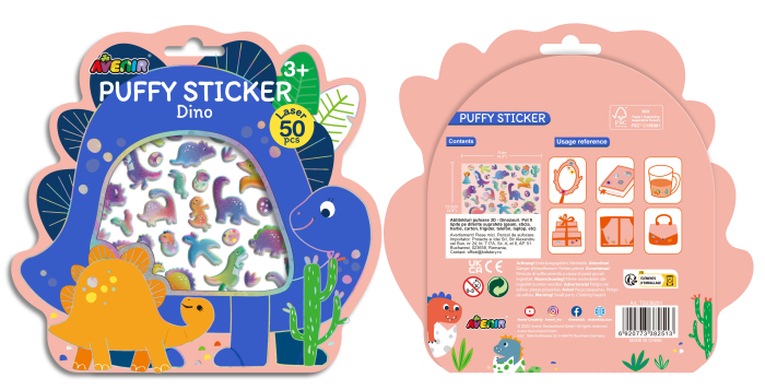 Abtibilduri pufoase 3D - Dinozauri [5]