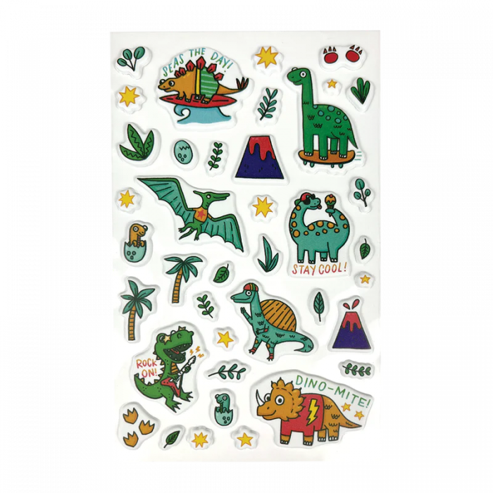 Abtibilduri pufoase Dinozauri Stickiville Dino-Mite! [3]