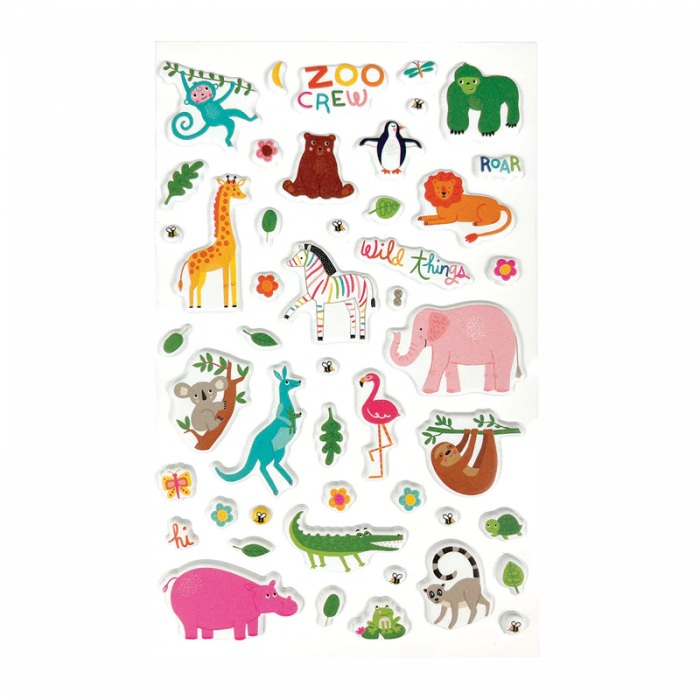 Abtibilduri pufoase Stickiville Zoo Crew [3]