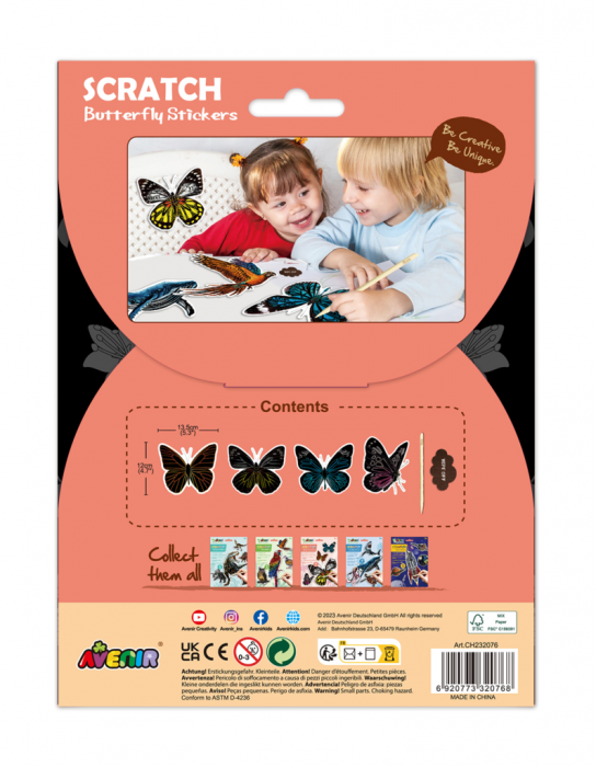 Abtibilduri razuibile - Fluturi, colectia Creatii Naturale [3]