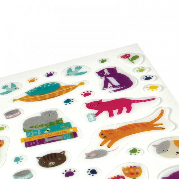 Abtibilduri vinil transparent Stickiville Quirky Cats [2]