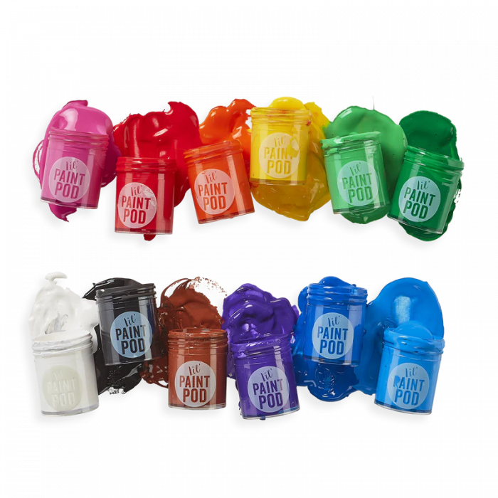 Acuarele lavabile Lil' Paint, 12 culori si pensula inclusa [4]