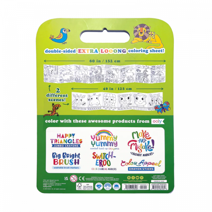 Album de colorat cu lungime 1,5 m - fata-verso, Color-A-Looong - Expeditie Safari [5]