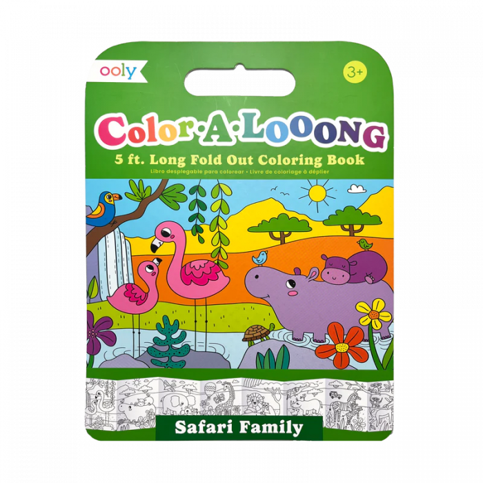 Album de colorat cu lungime 1,5 m - fata-verso, Color-A-Looong - Expeditie Safari [1]