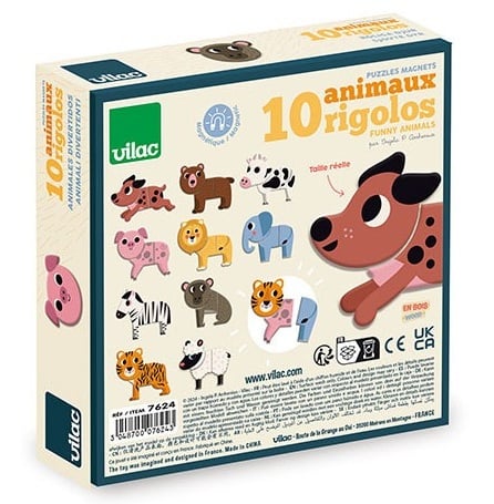 Animale haioase magnetice din lemn - 30 piese - Vilac [5]