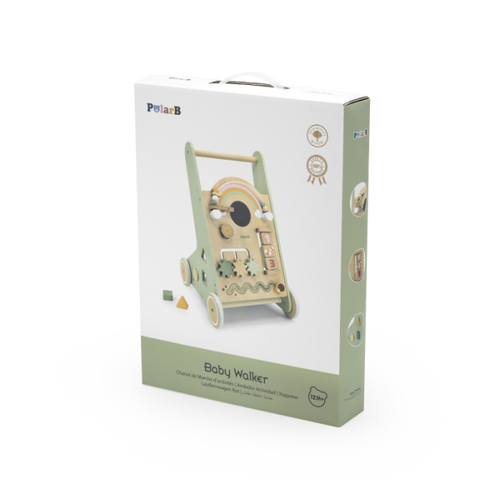 Antemergator verde cu activitati Montessori, PolarB Viga [3]