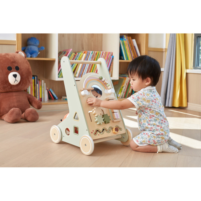 Antemergator verde cu activitati Montessori, PolarB Viga [6]