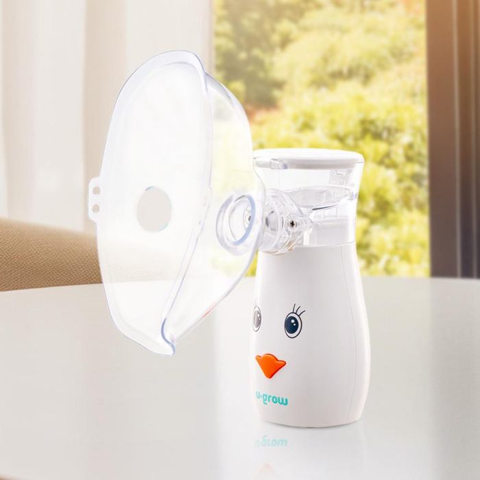 Aparat aerosoli U-Grow , portabil cu ultrasunete ,tehnologie silentoasa, masca de copii si adulti inclusa in pachet, design prietenos pentru copii [5]