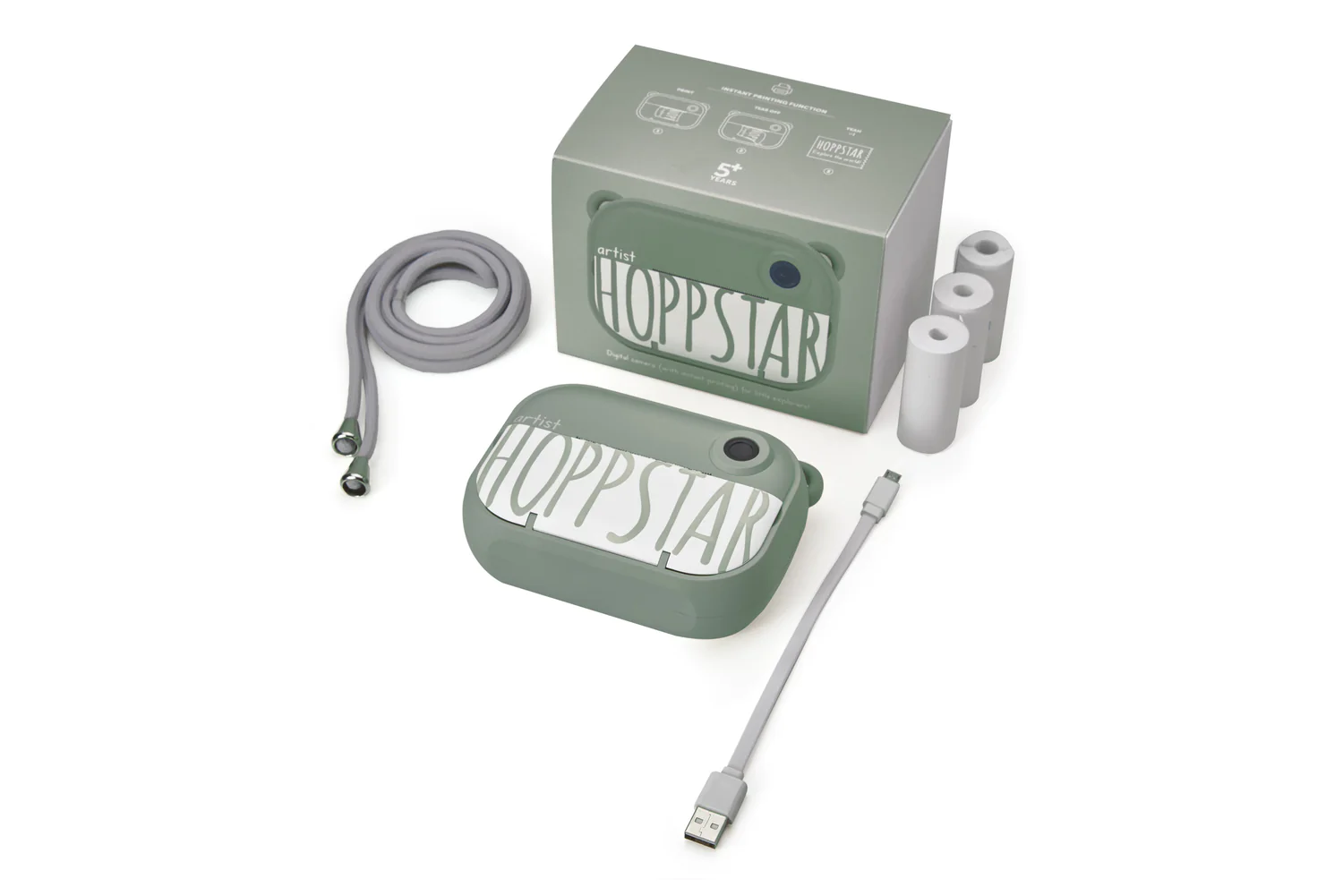 Aparat foto digital pentru copii cu functie de  printare instant- Hoppstar Artist Green [9]