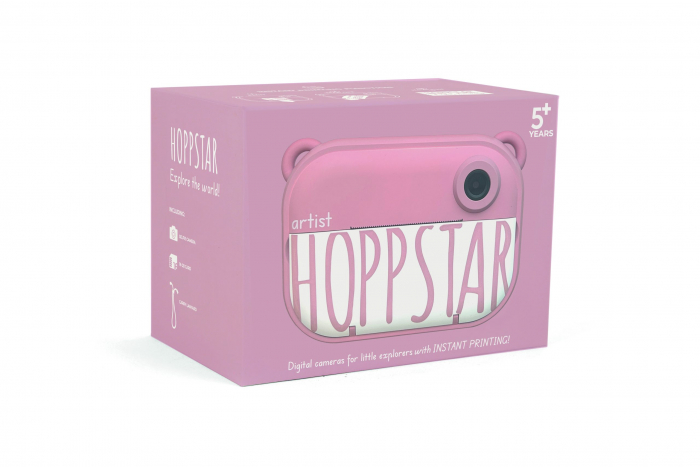 Aparat foto digital pentru copii cu functie de  printare instant- Hoppstar Artist Pink Blush [25]