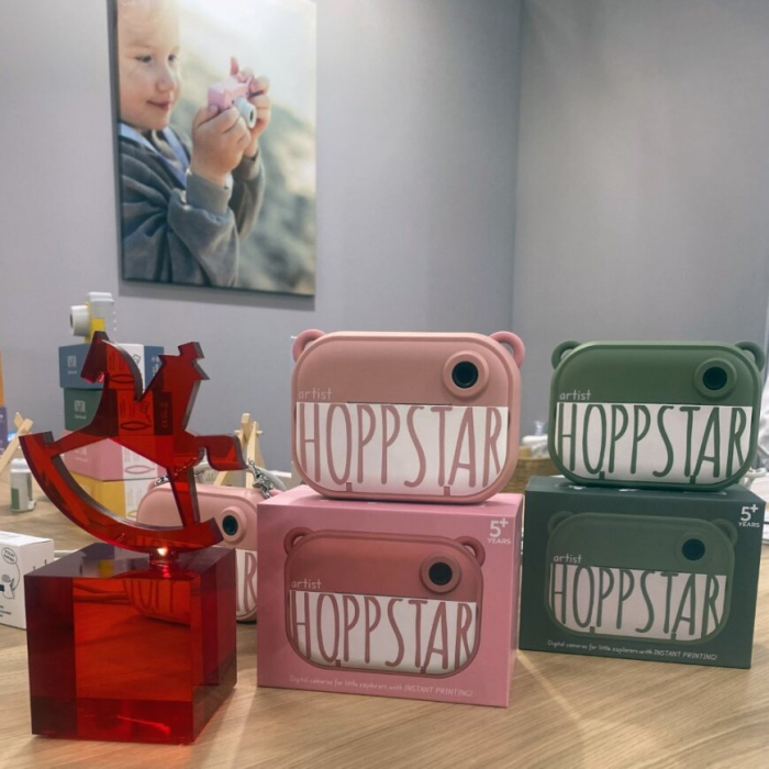 Aparat foto digital pentru copii cu functie de  printare instant- Hoppstar Artist Pink Blush [16]