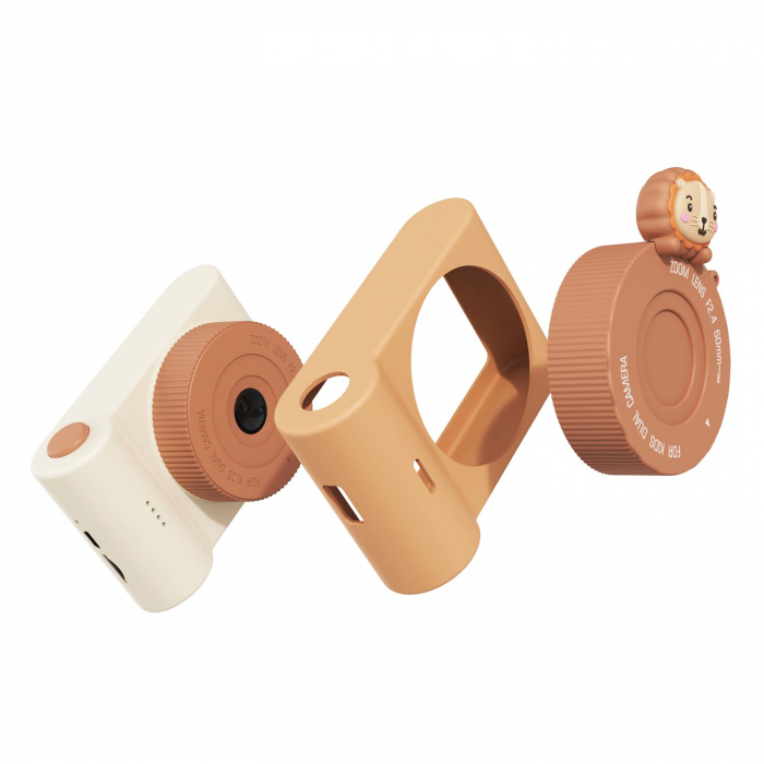 Aparat foto video digital pentru copii, cu ecran tactic si camera selfie, Urban Zoo - Lion [6]