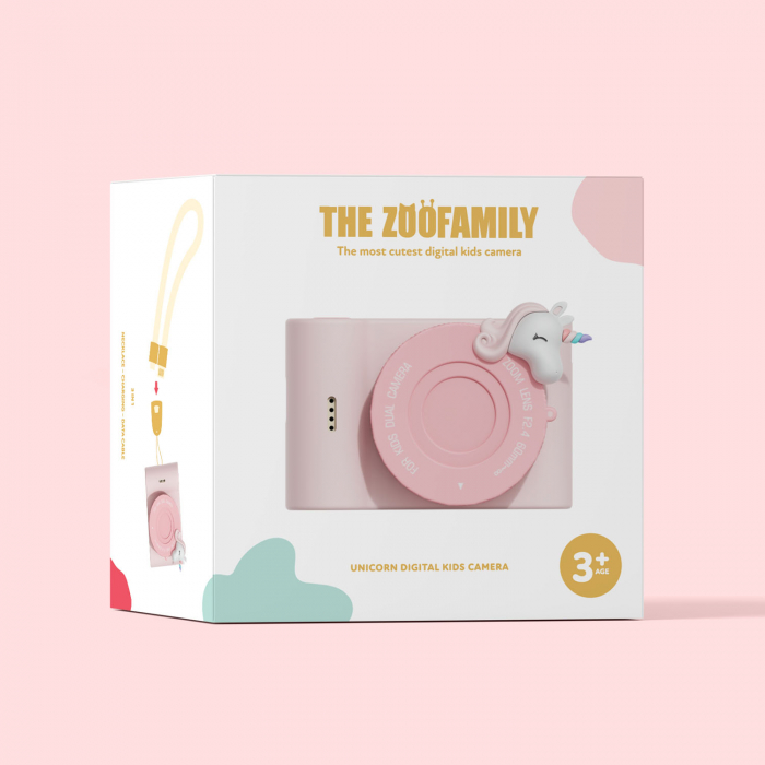 Aparat foto video digital pentru copii, cu ecran tactic si camera selfie, Urban Zoo - Unicorn [2]