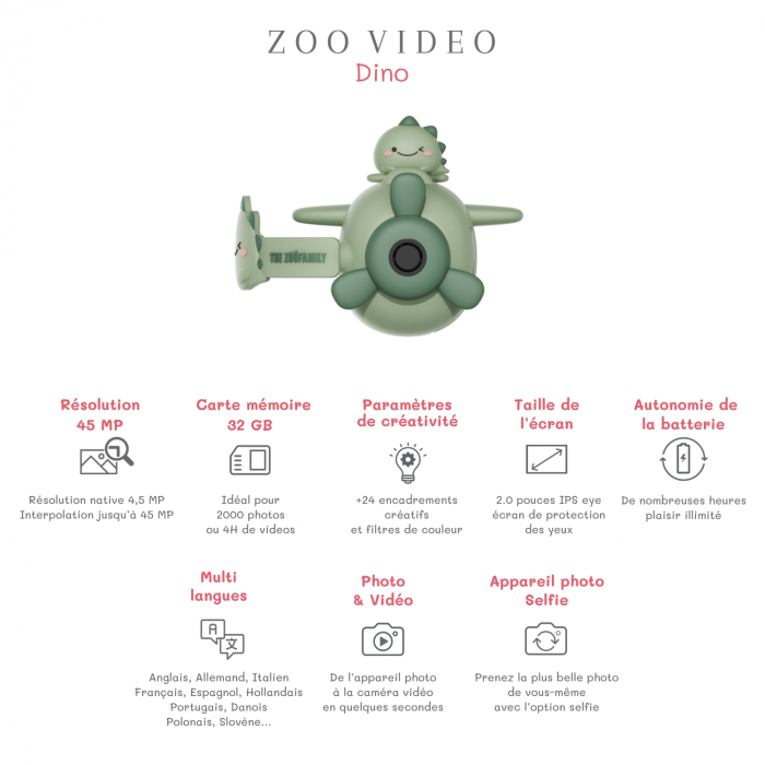 Aparat video digital pentru copii Zoo Video - Dino [9]