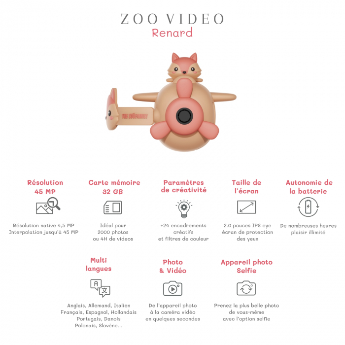 Aparat video digital pentru copii Zoo Video - Fox [9]