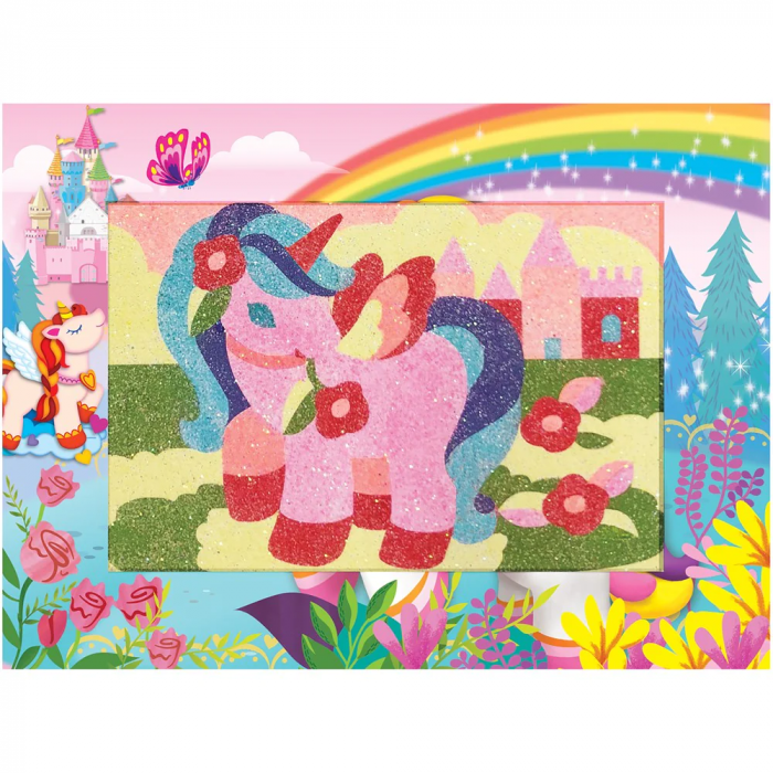 Mini set creativ cu nisip si sclipici - Unicorni [2]