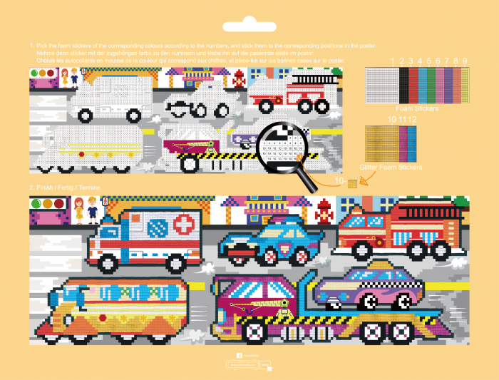 Arta mozaic pe numere - Transport [5]