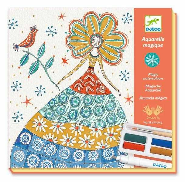 Atelier creativ de pictura Djeco, Rochii cu flori [1]