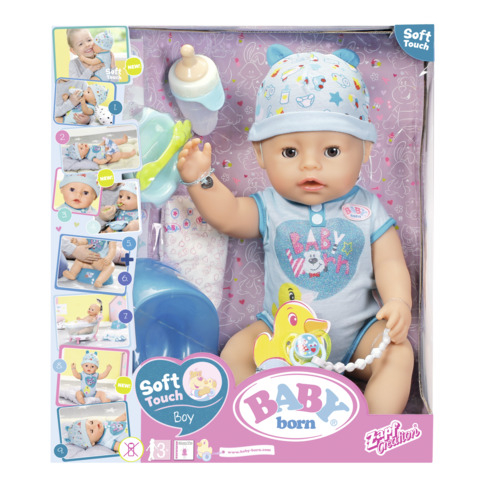 BABY born - Bebelus baiat interactiv cu corp moale [2]