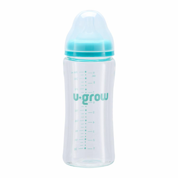 Biberon de sticla 260 ml+2 tetine extra, U-Grow [2]