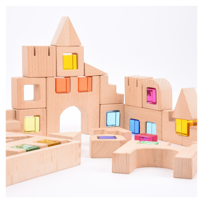 Blocuri de constructie din lemn cu cristale colorate [4]