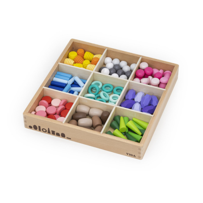 Blocuri din lemn colorate Comorile Naturii (141 piese), Viga [4]