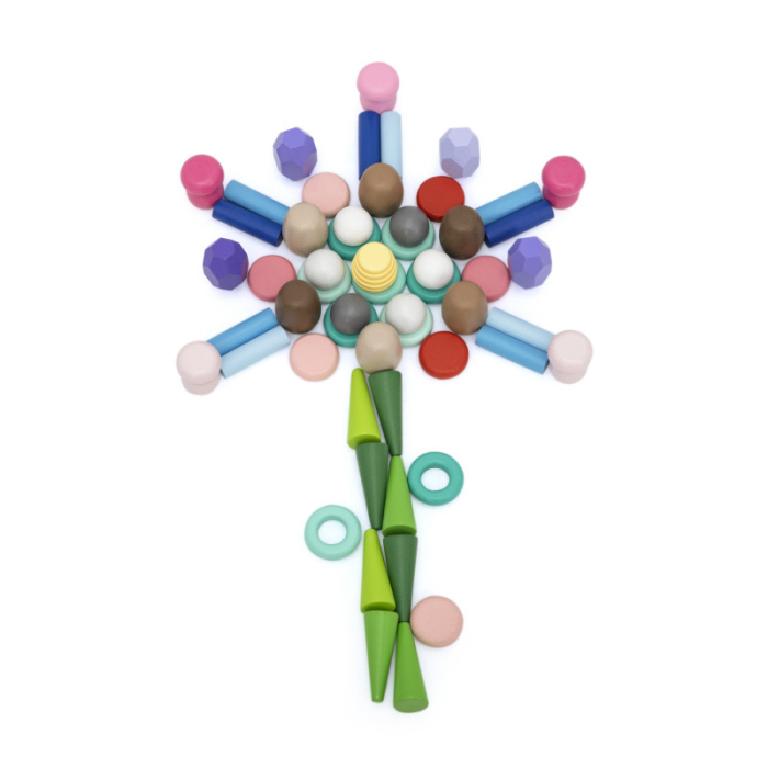 Blocuri din lemn colorate Comorile Naturii (141 piese), Viga [3]