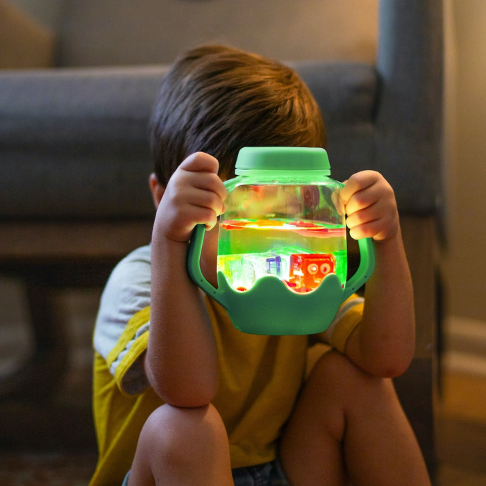 Borcan pentru joaca senzoriala, verde [2]