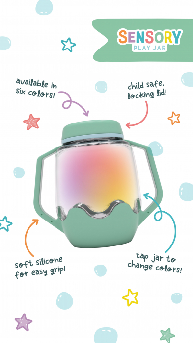 Borcan pentru joaca senzoriala, verde [4]