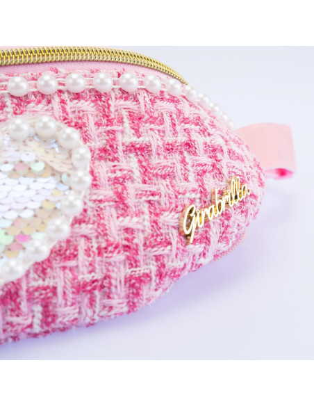 Borseta Tweed Girabrilla – borseta din material tweed, cu paiete reversibile [6]