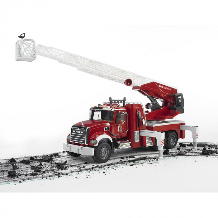 Bruder - Camion De Pompieri Mack Granite Cu Scara, Pompa De Apa Si Sirena [2]