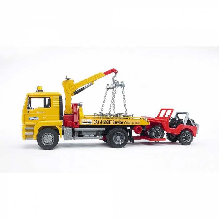 Bruder - Camion De Tractare Man Tga Si Vehicul De Teren [3]
